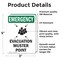 Signmission Evacuation Muster Point With Symbol, 3.5 in W x Rectangle, Vinyl Decal OS-2PACK-EM-D-35-V-10472 - alternate 3